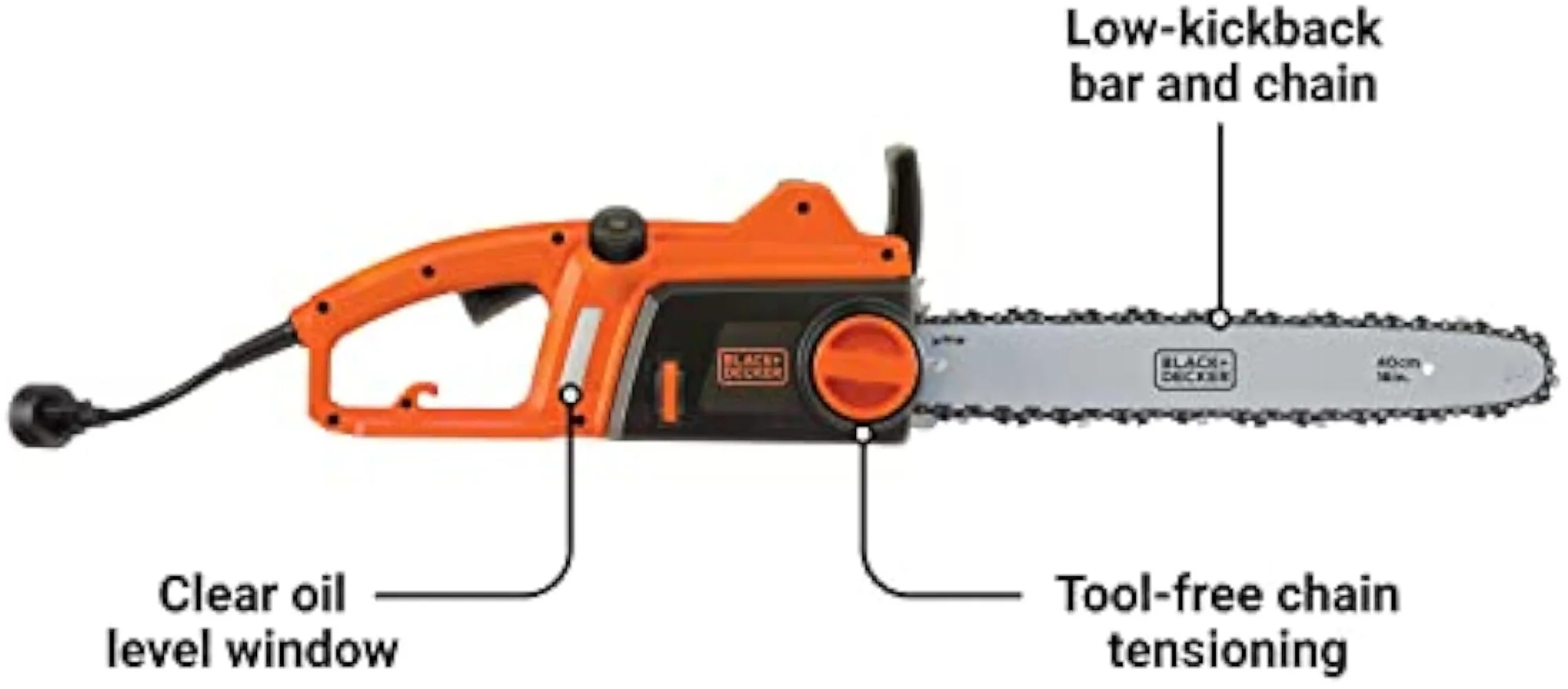 Electric Chainsaw, 16-Inch, 12-Amp