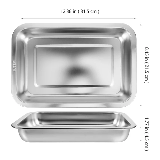 Stainless Steel Litter Box for Cat Large Metal Tray Open Style Easy Access Non Absorbent Odor Resistant Smooth Minimalist 5