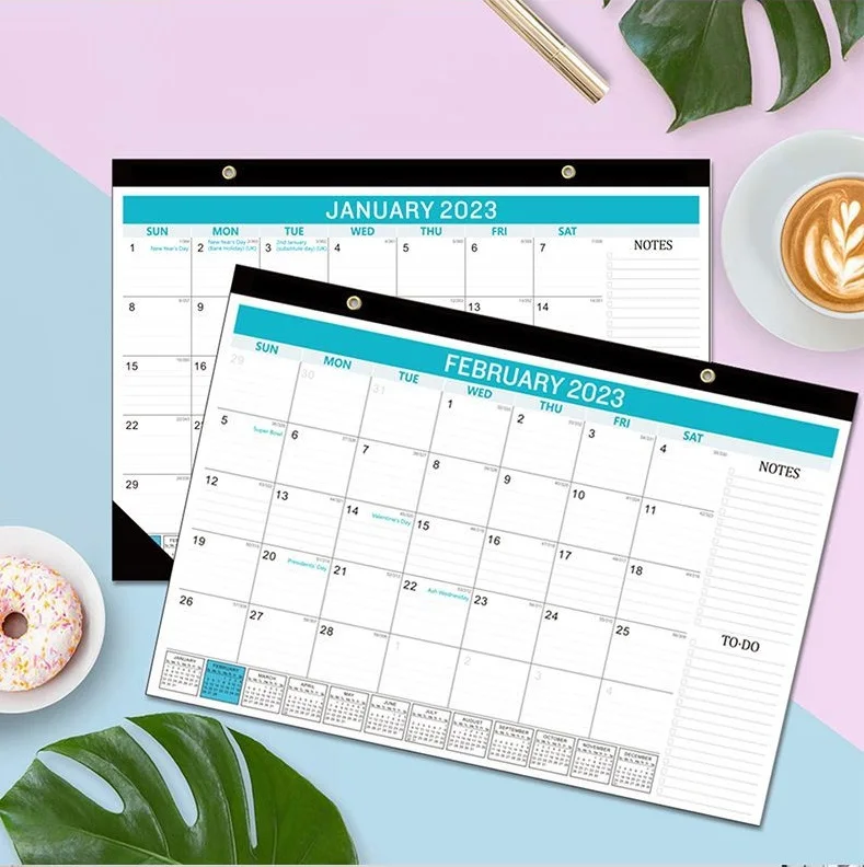 January 2023 - June 2024 Calendar 2023 English Calendar 18 Months Multi  country Holiday Calendar Work Planning Desktop Calendar