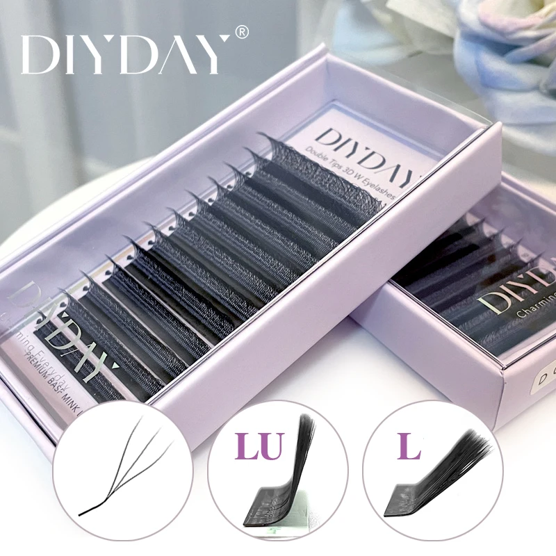 Eyelash Extension 3D W Shape W Style Faux Mink Eyelashes Premade Volume Fan Lashes Supplies