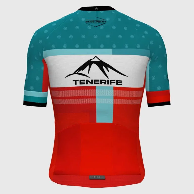Spain Tenerife Team Cycling Jersey Men Short Sleeve Bike Wear Clothing Mtb Jersey Triathlon Maillot Ciclismo