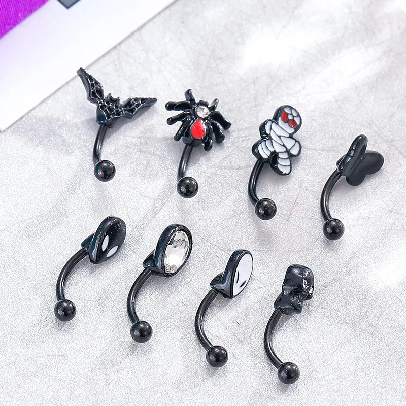 Stainless steel curved rod eyebrow nail unique shape eyebrow ring human body piercing ear cartilage nail finger jewelry body piercing jewelry