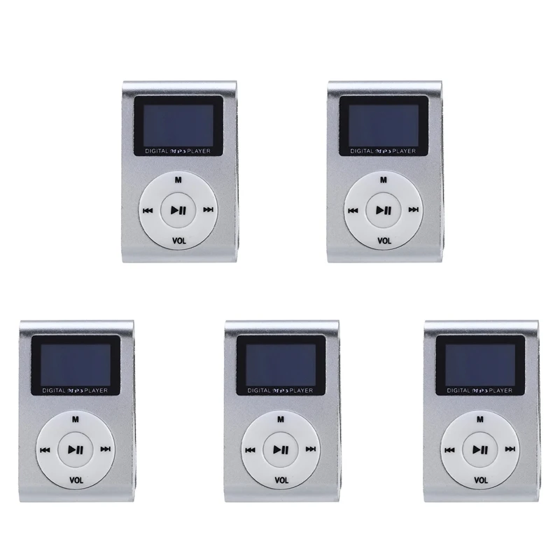 5X Mini USB Clip MP3 Player Video Screen Support 32GB Micro-SD TF Card