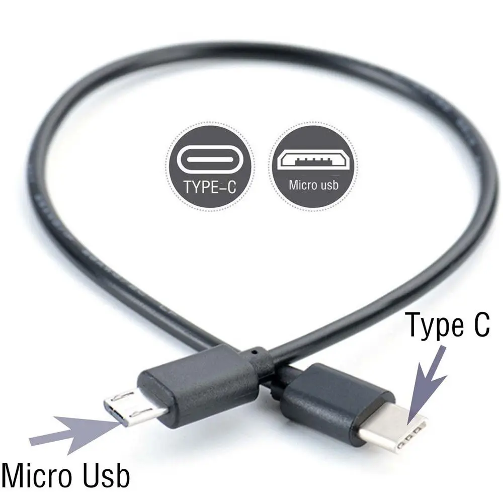 

Type C (USB-C) to Micro USB Male Sync Charge OTG CHARGER Cable Cord Adapter