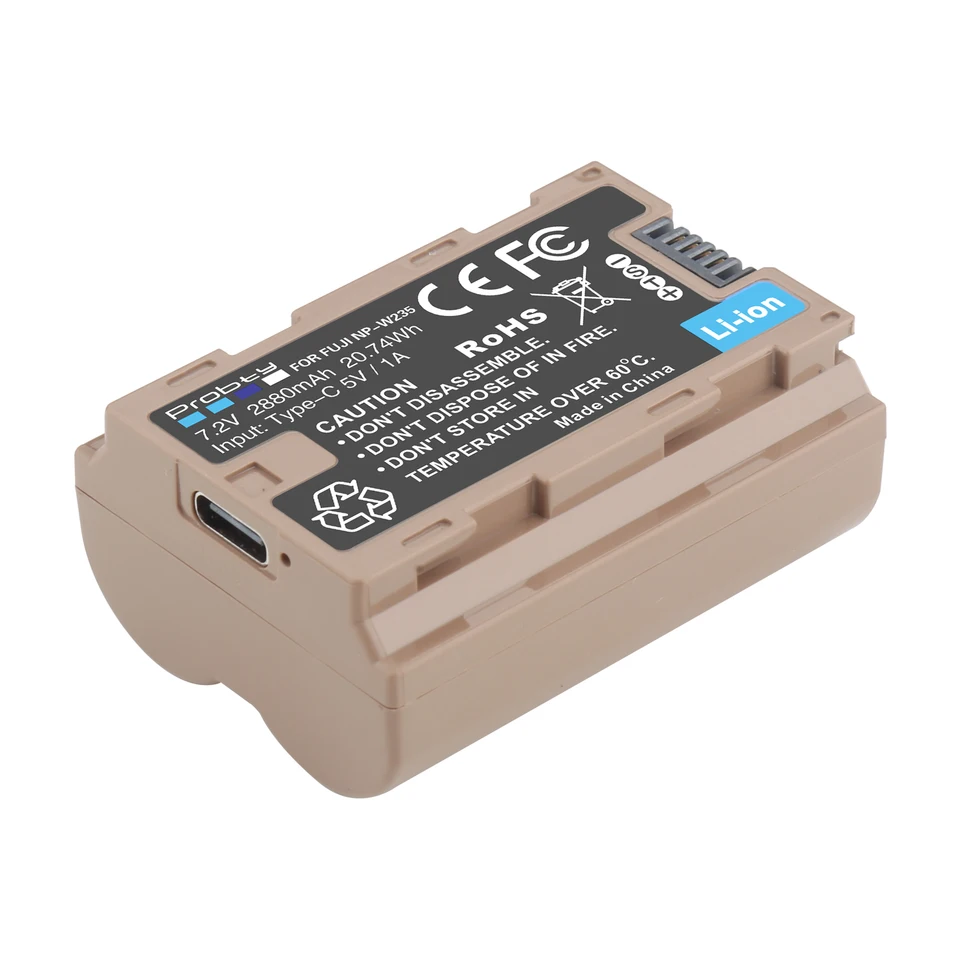 Batterie NP-W235 Per FUJI XT4 / X-H2 / X-H2S – Kit 2 Batterie + Caricatore USB Doppia Porta Con LCD - 2