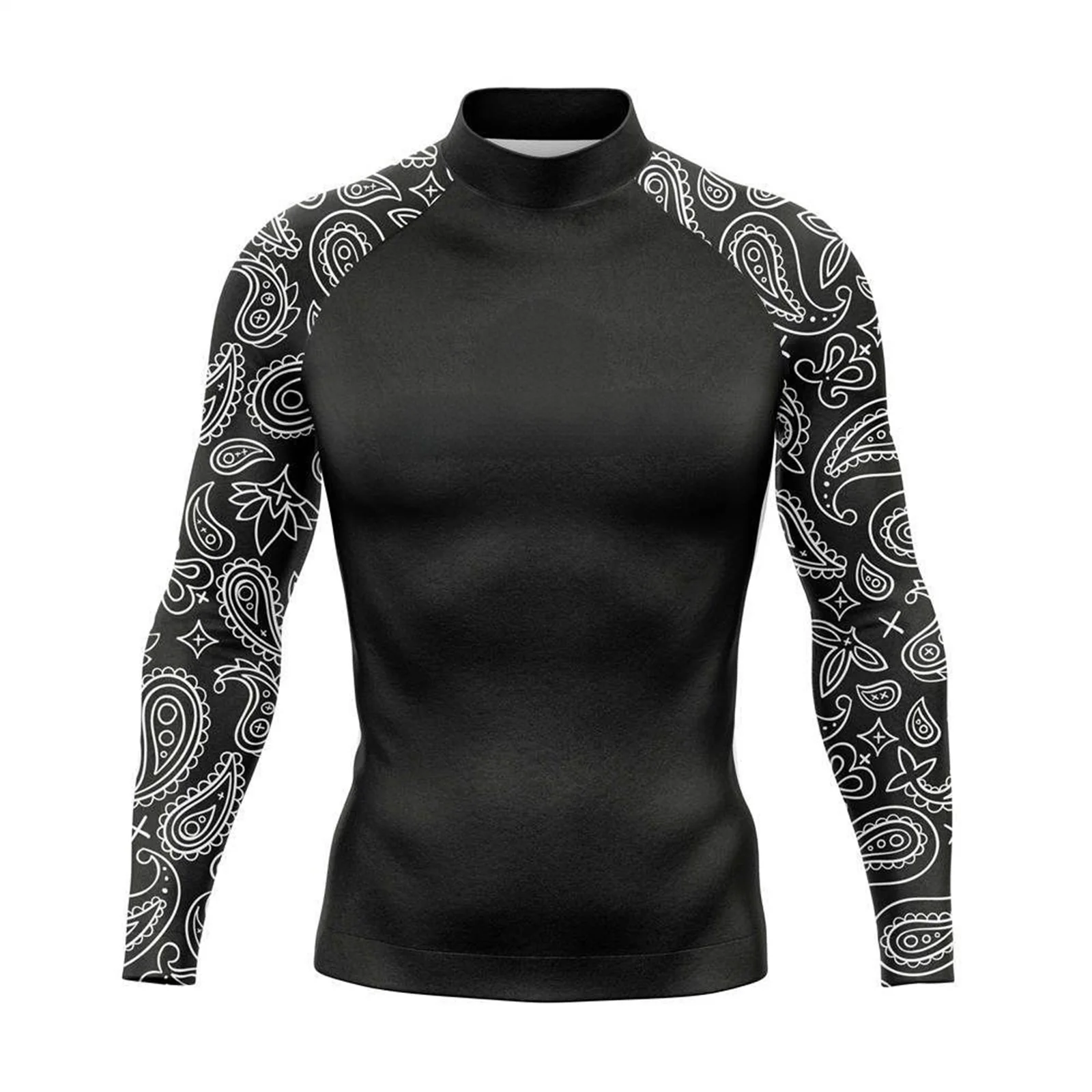 Men Long Sleeve Swim Shirts Rashguard UV Protection Athletic Workout Running Hiking T-Shirt Swimwear sports shirt men rashguard