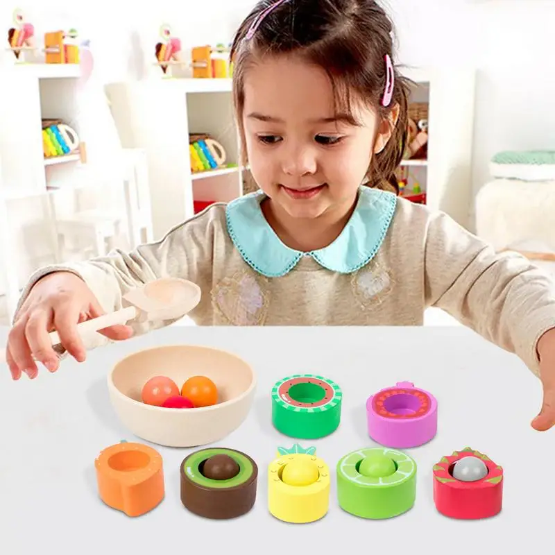 

Fruit Color Sorting Toys Sensory Toys Educational Preschool Learning Activities Wooden Montessori Color Learning Matching Game
