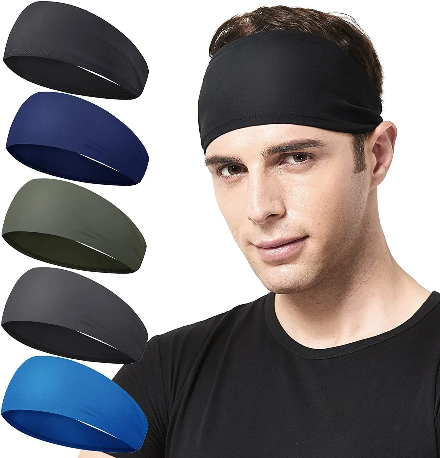 Men Women Sport Headbands Bike Cycling Running Sweatband Fitness Jogging Tennis Yoga Gym Headscarf Head Sweat Hair Band Bandage