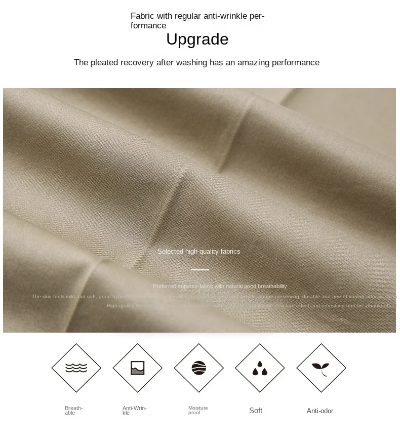 Description Picture 4 of itemSummer Business Casual Pants Men's Thin and Silky Breathable High Waist Loose Straight Daily Office Large Size Suit Pants