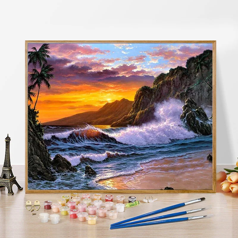 

86421 Decorative painting crystal porcelain painting manufacturers a generation of living room hanging painting hand-painted