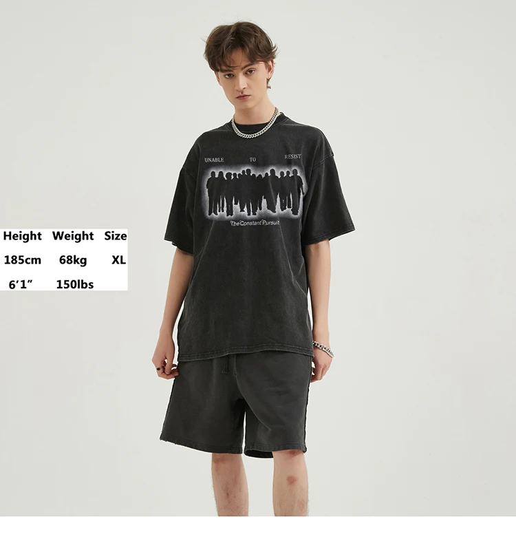 Shadowed Crowd Graphic T-Shirt Sce248a5842f6442f9224785cffa71aa0s