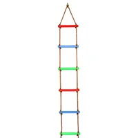 Wooden Rope Ladder Kids Fitness Toy Multi Rungs Climbing Game Toy Outdoor Training Activity Safe Sports Rope Swing Swivel Rotary 1