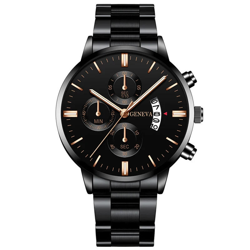 reloj hombre Fashion Men Stainless Steel Watch Luxury Calendar Quartz Wrist Watch Business Watches Man Clock relogio masculino 