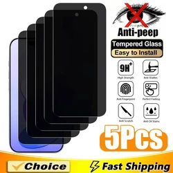 5 - Pack Full - Coverage Anti - Spy Privacy Screen Protectors - 5Pcs Privacy Glass