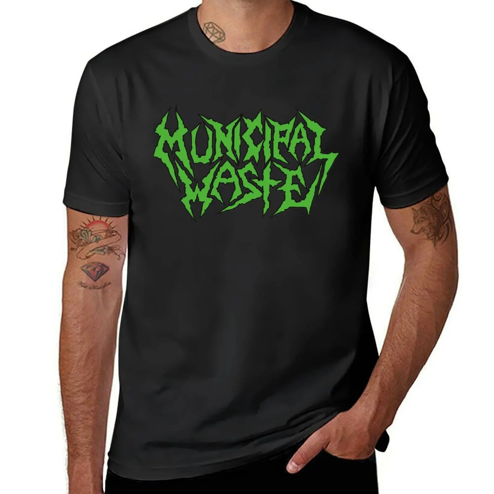 

Municipal Waste Logo T-Shirt Blouse sweat summer clothes boys whites fruit of the loom mens t shirts