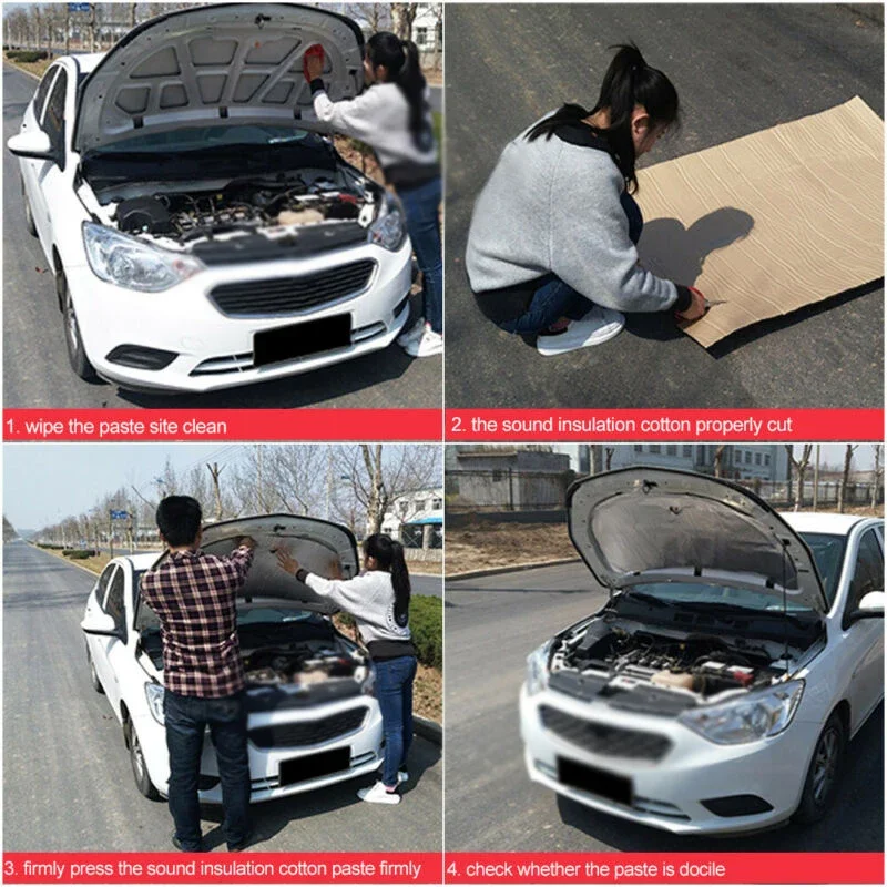 Car Soundproof Deadening Mat Firewall Insulation Audio Noise Insulator Pad High Noise Reduction & Thermal Insulation Properties