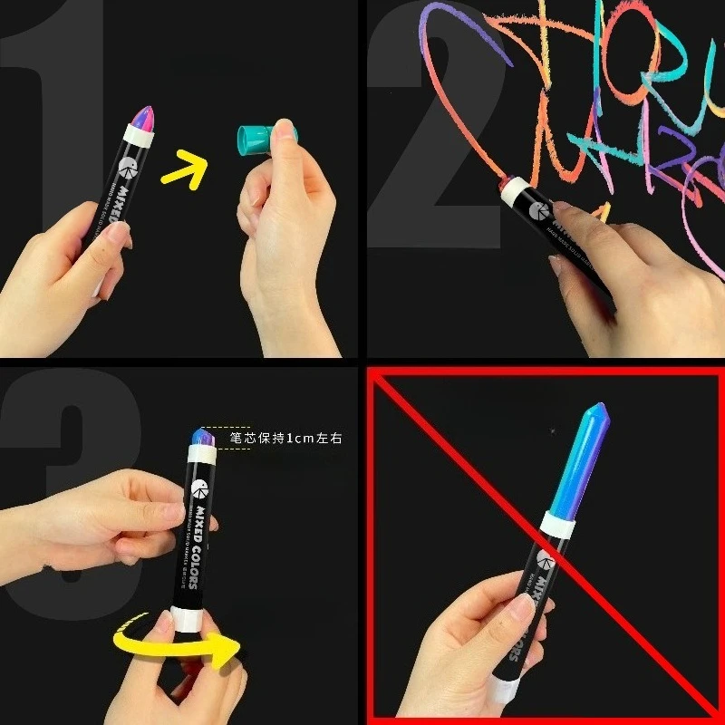 혼합 색상 솔리드 페인트 시그니처 펜 오일 기반 방수 자외선 차단제 강력한 커버 마커 핸드 페인팅 아트 필기 용품