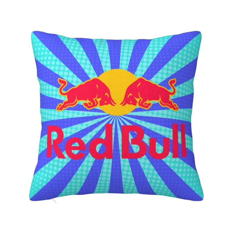

Red Double-Bull Pillow Decorative Luxury Cushion Cover Soft Pillowcase