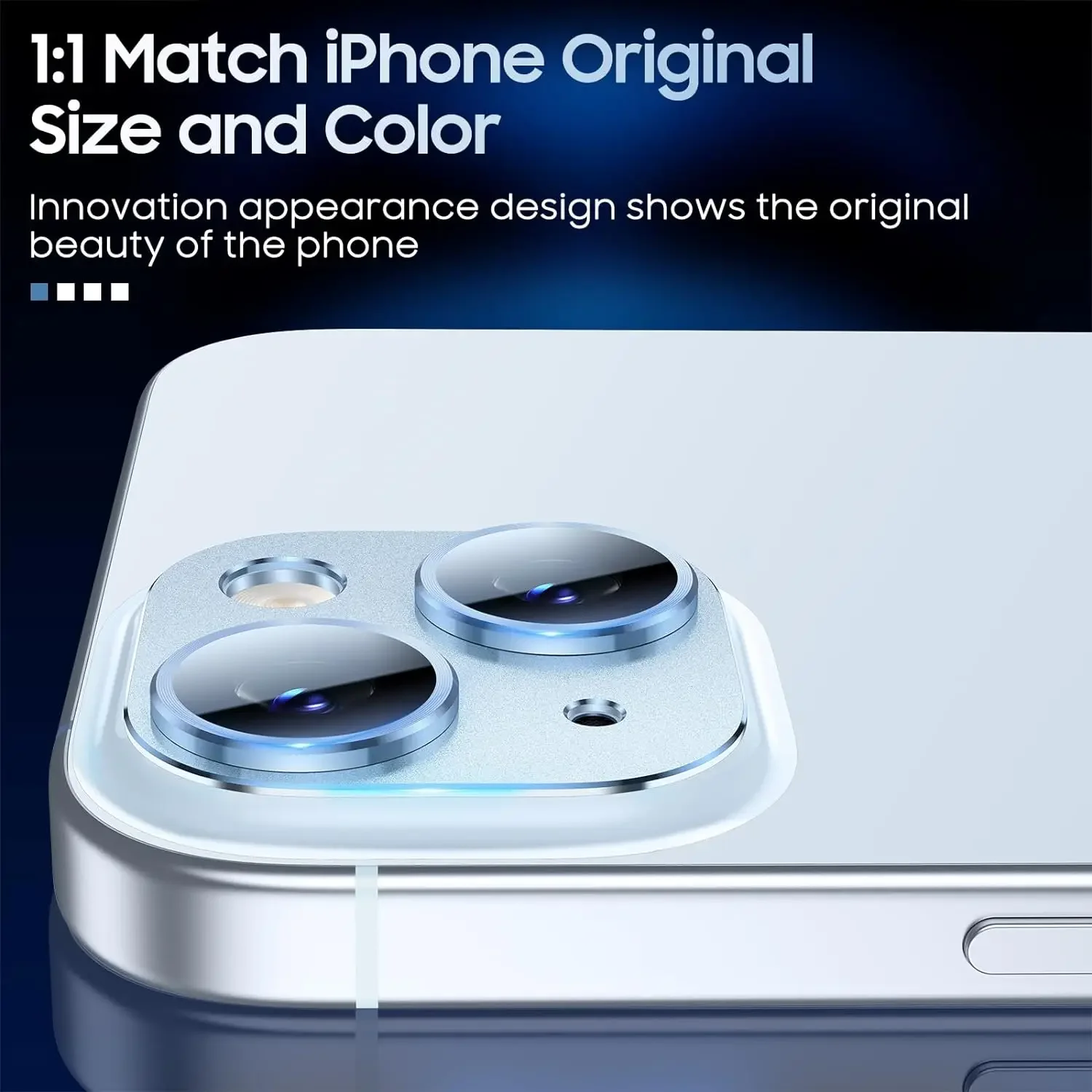 Blue Tempered Glass Camera Lens Protector Cover