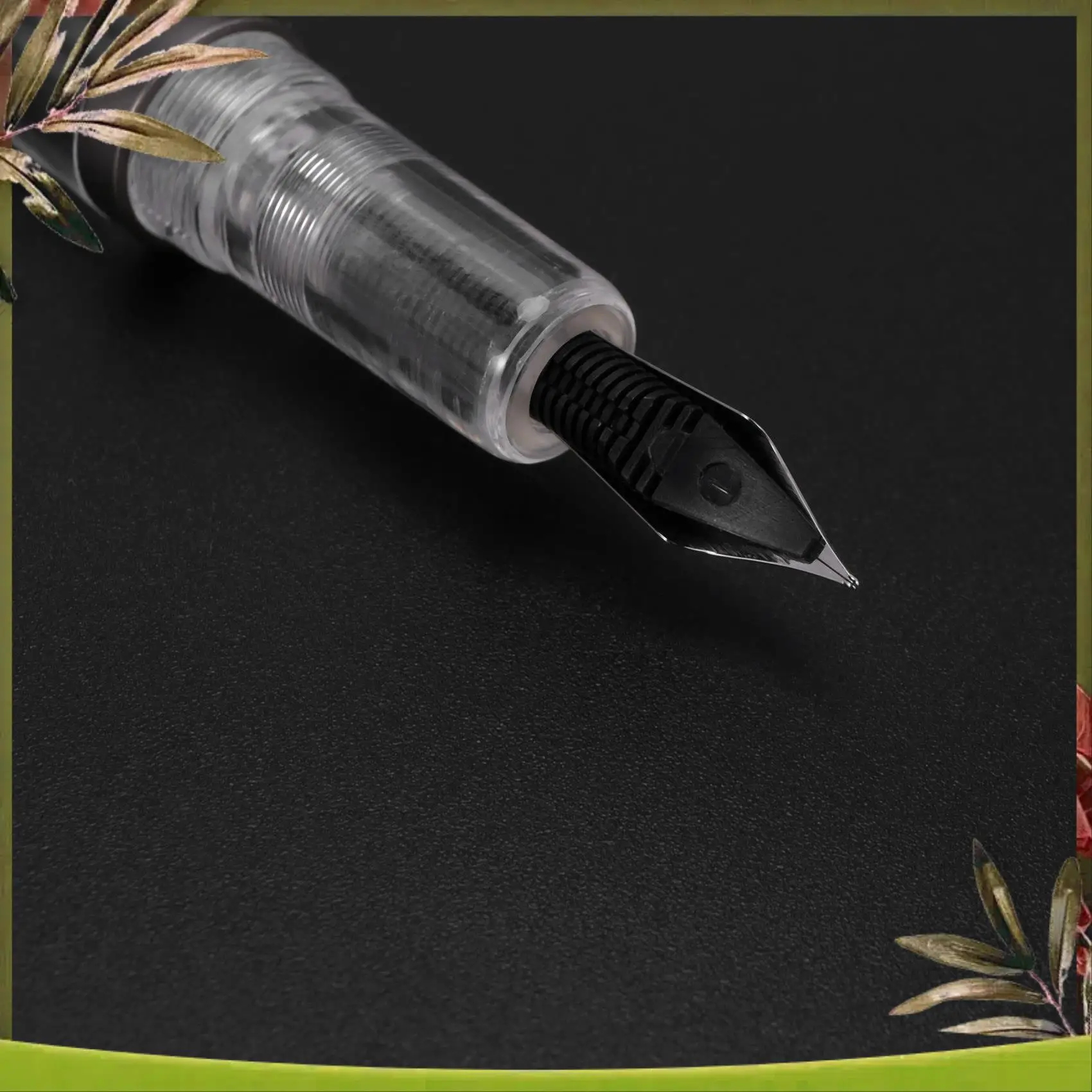 New-0.5Mm 펜촉 만년필 (스포이드 포함) 대용량 투명 펜 사무실 학교 용품 학생용 선물 Stati
