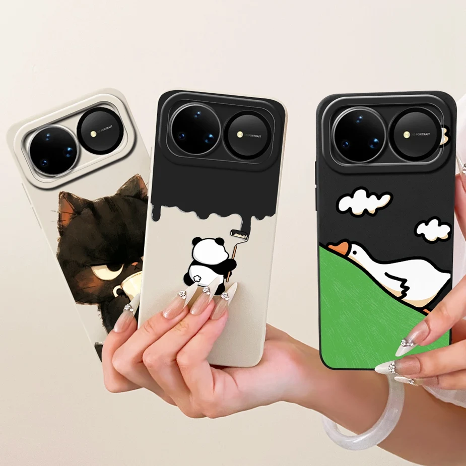 Cute Panda Duck Cartoon Soft Silicone Case