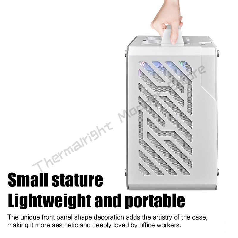 Gamer PC Case MATX Portable Side-Glass Support M-ATX/ ITX Mobo/ 30S Cards /240 AIO Water Cooling / SFX PSU