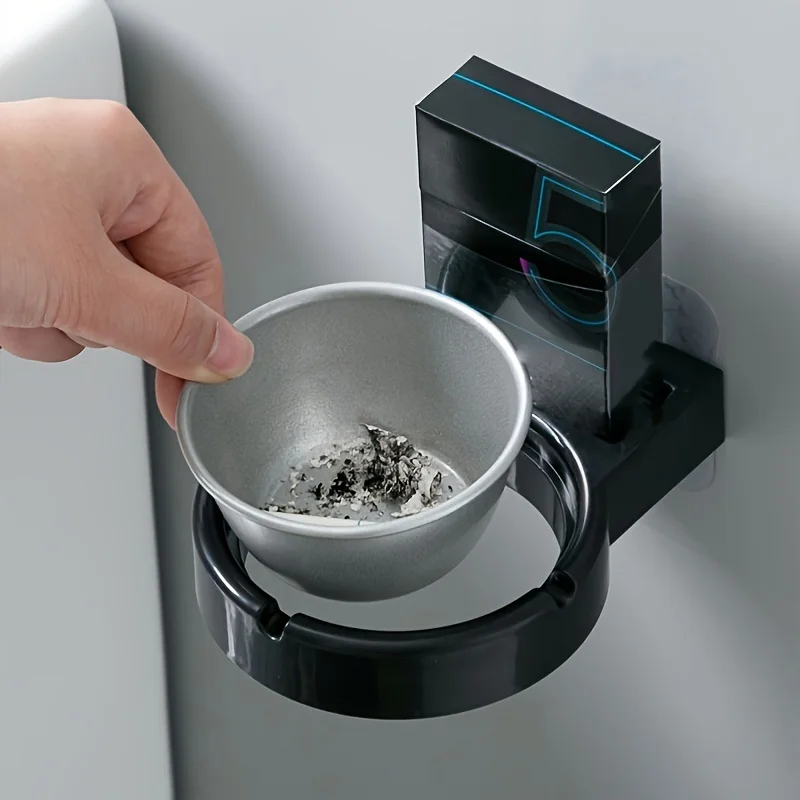 Stylish Wall-Mounted Stainless Steel Ashtray For Home Or Office Use silicone ashtray air purifier ashtray wood ashtray cigarettes ashtray portable ashtray stainless steel ashtray metal ashtray ceramic ashtray