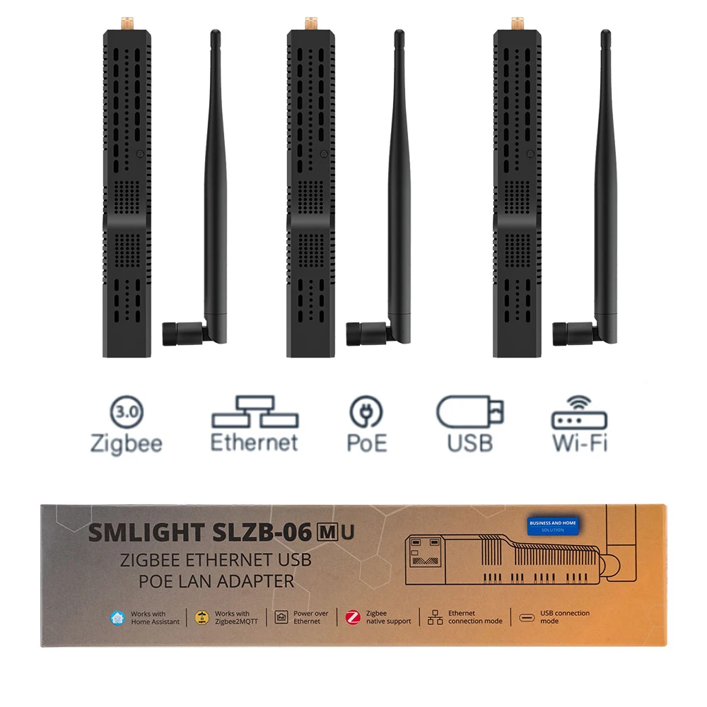 SLZB-06U SLZB-06MU SMLIGHT Zigbee 3.0 - 이더넷 USB WiFi 게이트웨이 코디네이터(PoE 지원, ZHA 홈 어시스턴트 Zigbee2MQTT와 호환)