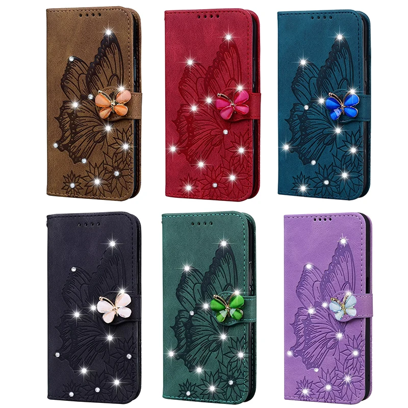 Sparkling Glitter Leather Wallet Phone Case