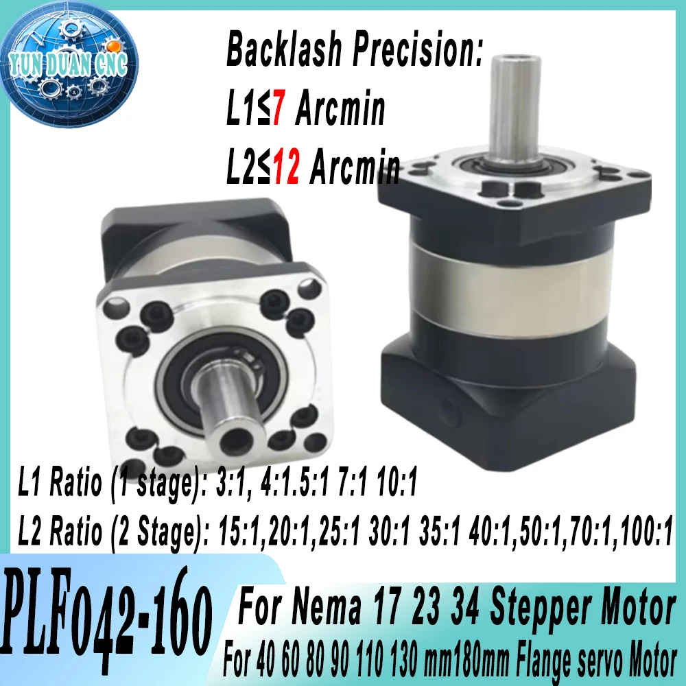 Nema23 Planetary Reducer 6.35/8/11/14mm input 14mm Output Ratio 5:1 10:1 for 60mm 200W 400W Servo Motor Reducetion Gearbox Gear