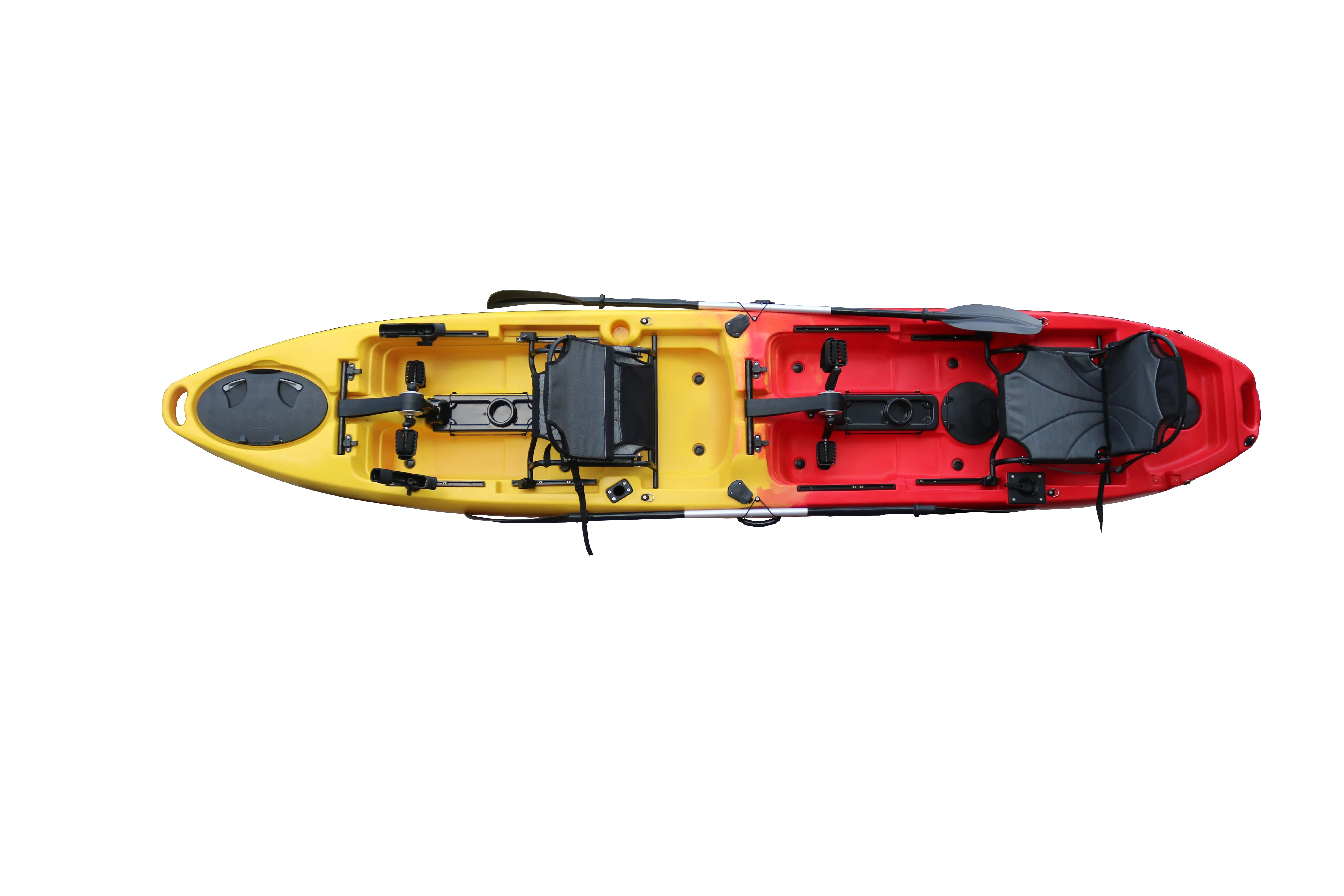 Vicking 14ft Wholesale Cheap Double Seat 2 Person Fishing Kayak with Propeller Pedal Drive Ship To The Port