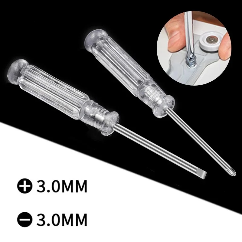 

Mini Portable Screwdriver Slotted Cross Screwdrivers Transparent Head Screwdriver Handle Repair Manual Precision Repair Tool