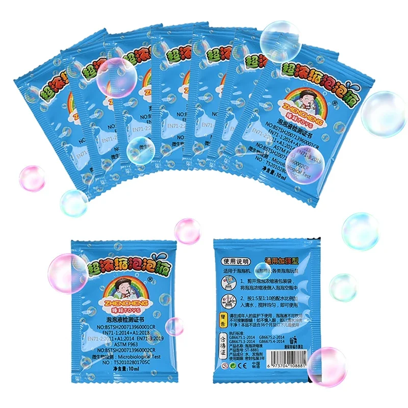 

10 Pieces/Pack Concentrate Bubbles Liquid Soap Water Bubble Gun Accessories Soap Bubble Liquid Bubble Machine Toy Refills 100ml