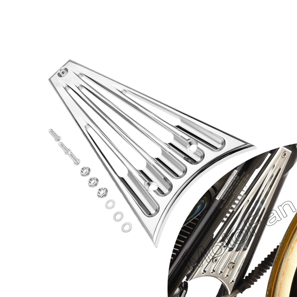 

Motorcycle Chrome Radiator Frame Grill Cover Guard For Harley Touring Street Glide Road King Electra Tri FLHX 2009-2017