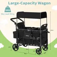 Poussette pliable 2 places tout-terrain pour bébé, chariot de plage pour enfants, harnais 5 points, auvent, plateau à collation, charge 60 kg 2