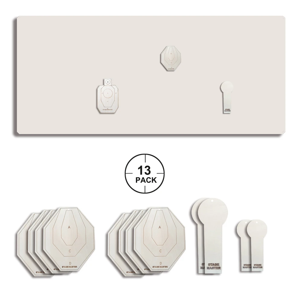 IPSC/IDPA Dry Fire Target Set Shooting Targets Long-Distance Simulation Mini Target Suitable for Rubber Guns and Laser Guns