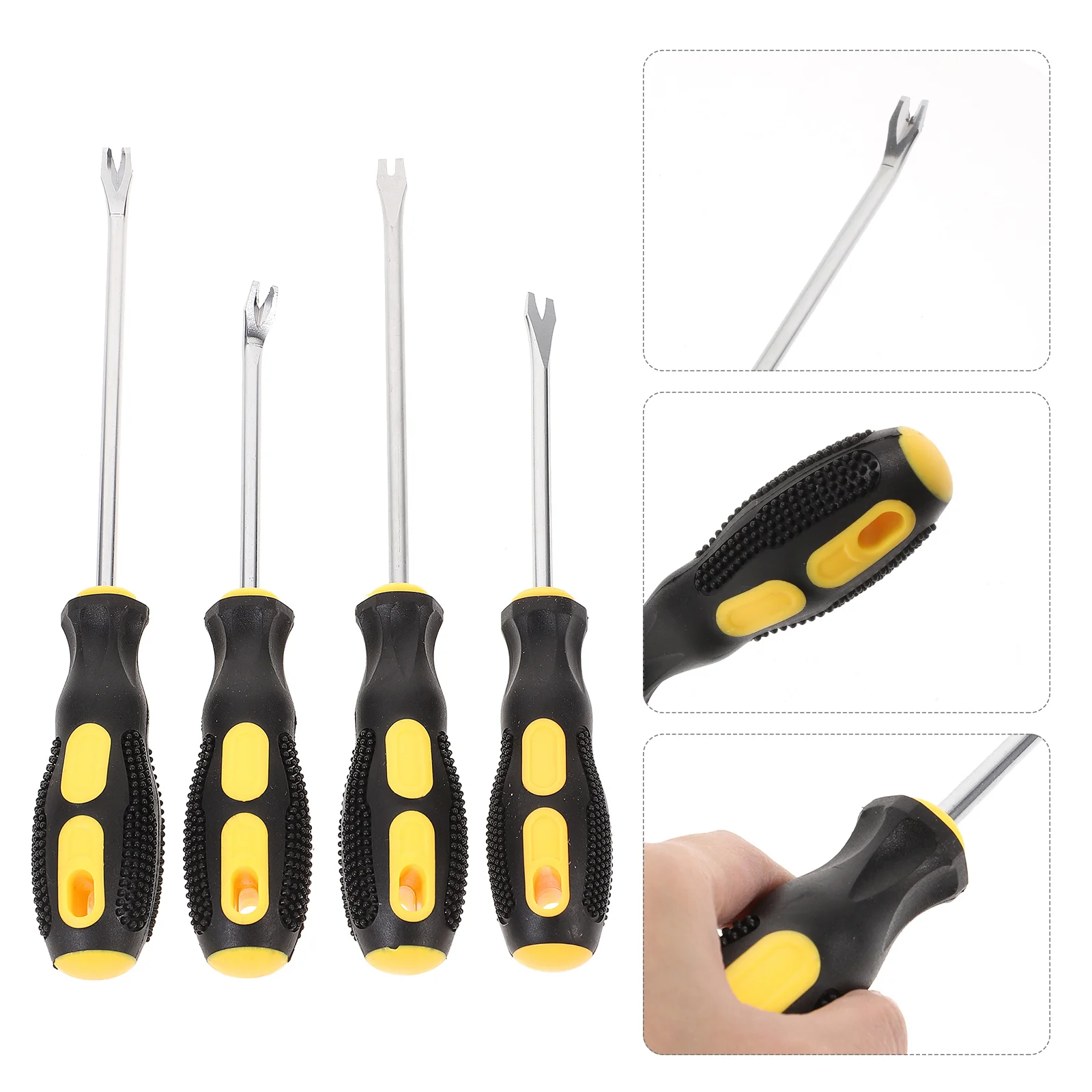 

4 Pcs Nail Remove Puller Removers Dedicated Upholstery Staple Rubber Stainless Steel Removal Tool Office Tack