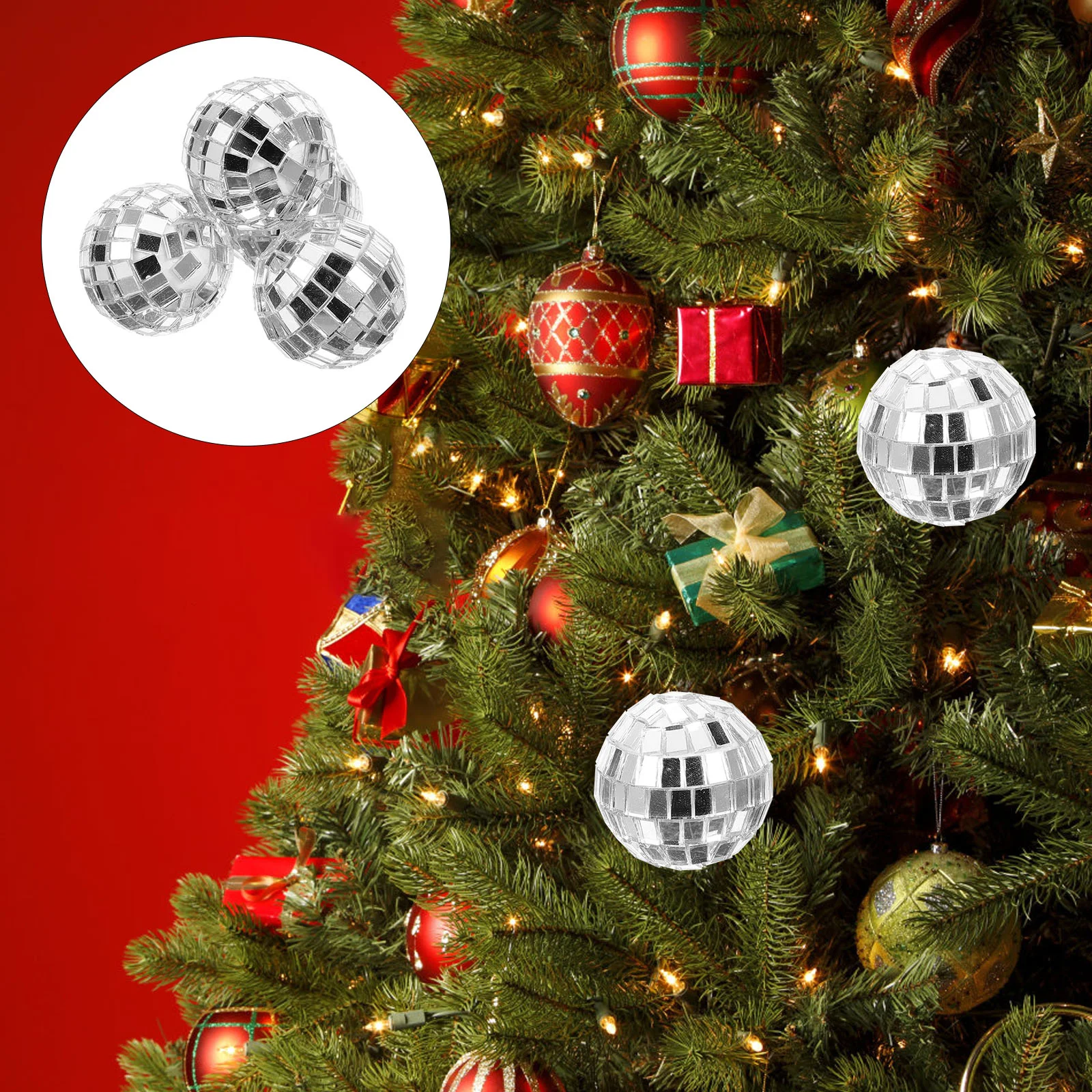 

12 Pcs Disco Mirror Ball Mini Decor Glass Balls Prom Reflective Hanging Decoration Party decorations