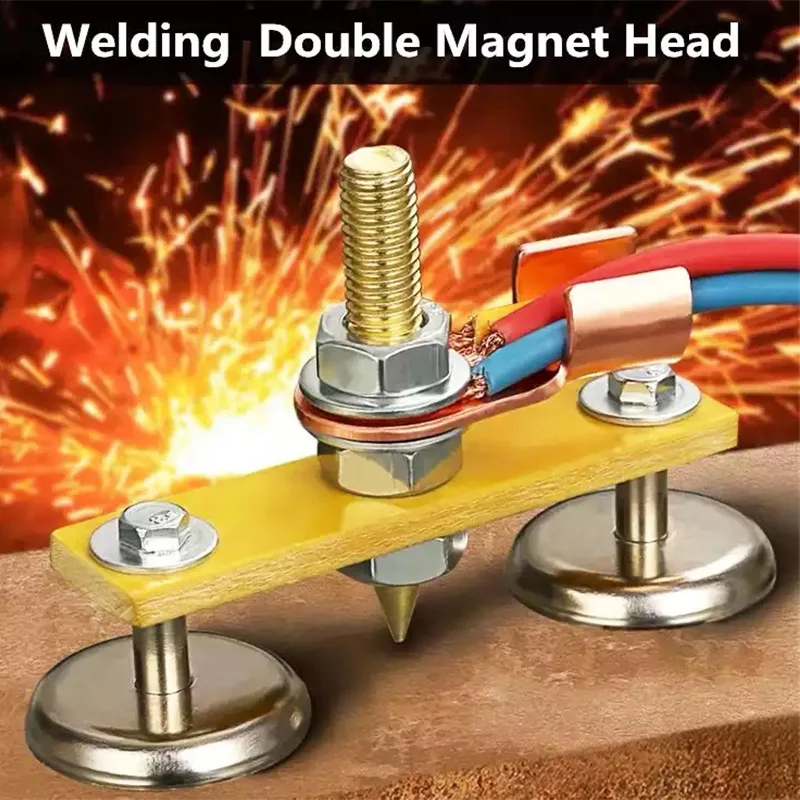1PCS Strong Magnetic Ground Iron Welding Machine Magnet Strong Fixed Ground Head 3