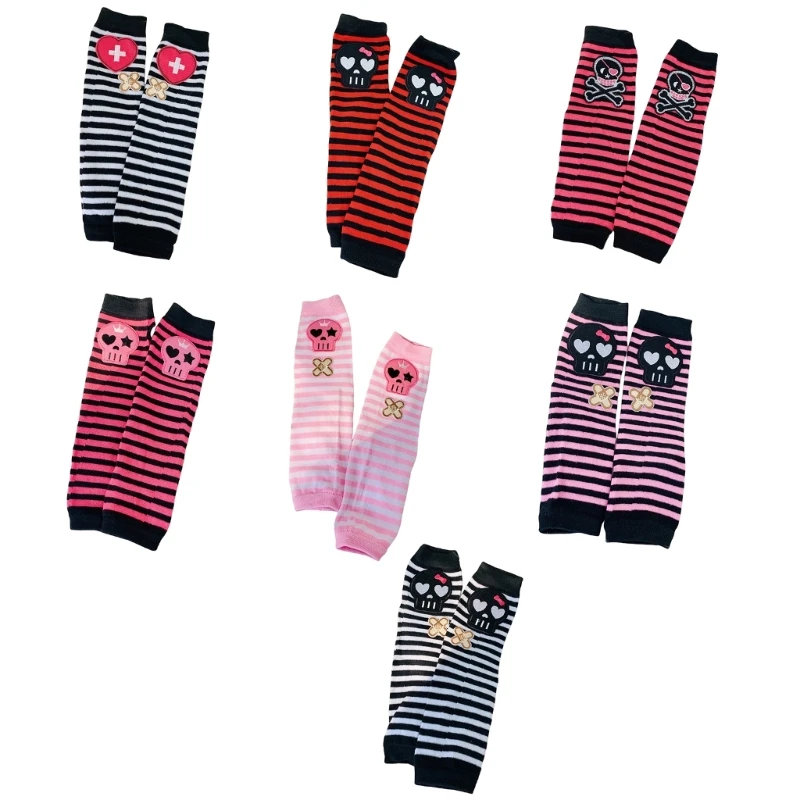 

Striped Arm Warmer Harajuku Arm Warmer Arm Cover y2k Arm Sleeves With Thumb Hole