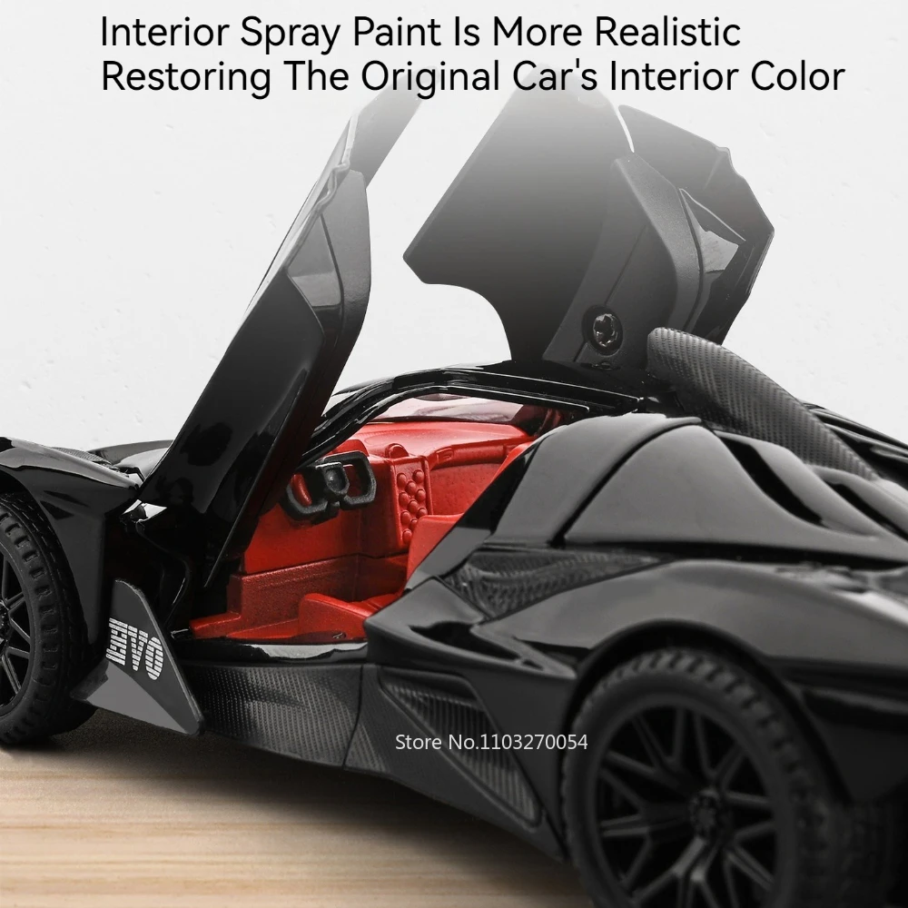 1:32 Diecast Alloy Car with Sound, Light & Rear Wheel Return Force – Doors Open Miniature Supercar Fashion Gift