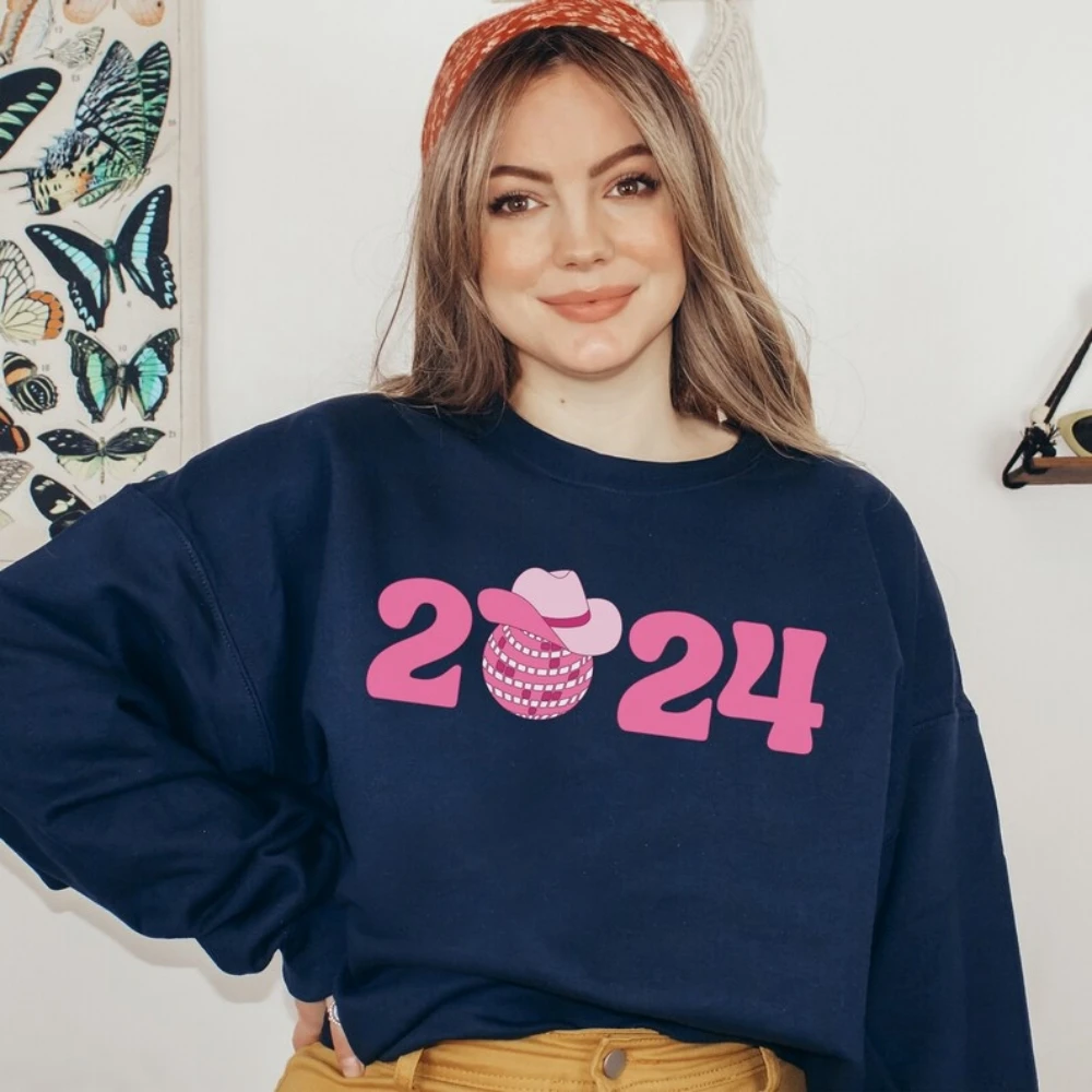 Happy New Year 2024 Sweatshirt New Year's Eve Cozy Sweater 2024 Celebration Hoodie NYE Count Down 2024 Shirts Cute 2024 Merch