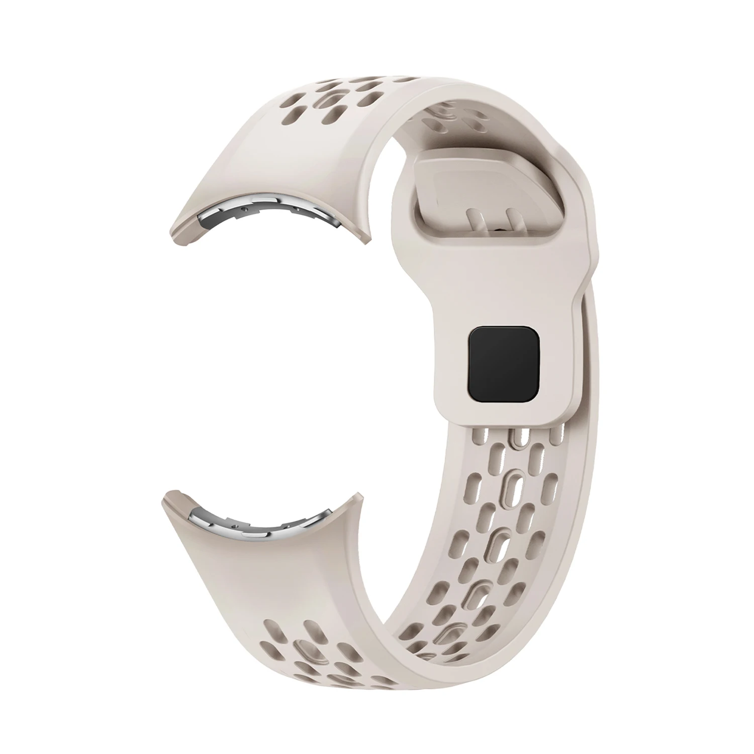 Breathable Silicone Sports Watch Band - Porous Design, 45mm, Multiple Colors Available