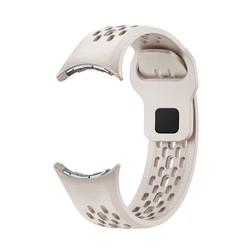 Breathable Silicone Sports Watch Band - Porous Design, 45mm, Multiple Colors Available - Pixel Watch4 - 45mm (Starlight)