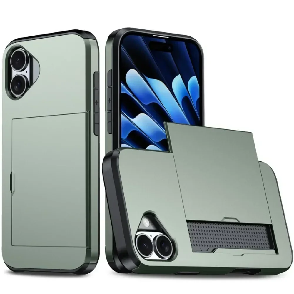 Premium Wallet Phone Case with Credit Card Holder and Sliding Pocket - Protective Cover