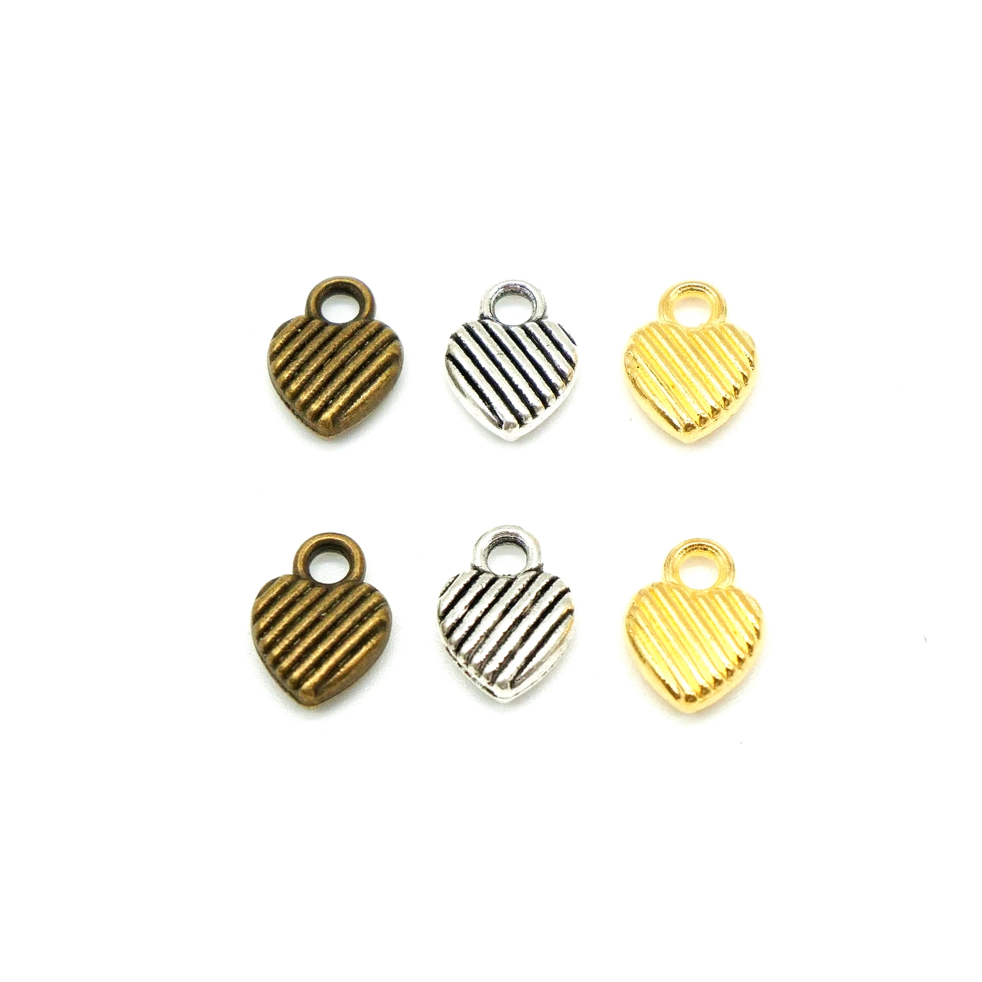 

30 pcs Lovely Heart Charms 12x9x3mm Tibetan Bronze Silver Color Pendants Jewelry Making DIY Handmade Craft