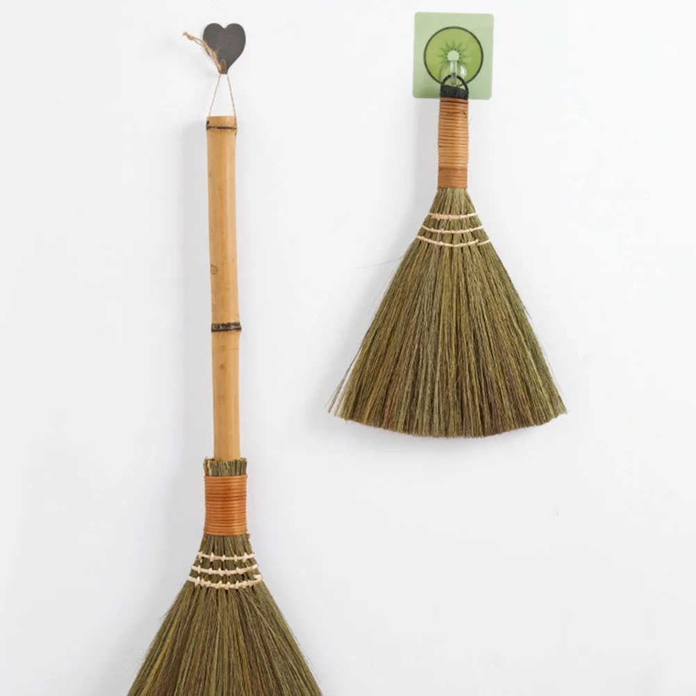 

Heavy- Duty Upright Broom Wooden Handle Natural Broom Heavy Duty Broom Corn Bristles Outdoor Dust Cleaning supplies