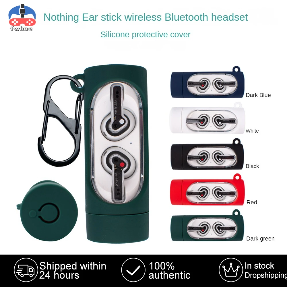 Custodia In Silicone Da 1-7 Pezzi Per Niente Ear Stick Auricolare Custodia Antiurto In Silicone Per Pelle Morbida Con Keychian Per Niente Ear Stick