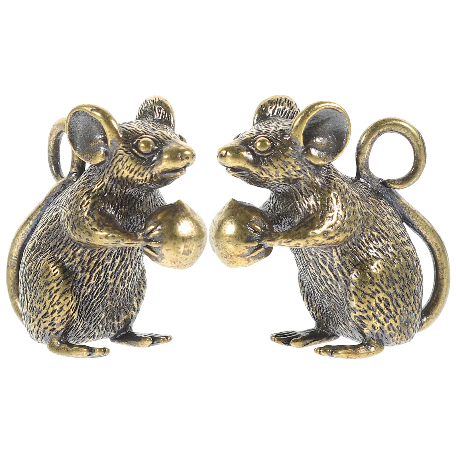 

2Pcs Brass Mouse Charms Zodiac Mouse Pendants Zodiac Rat Charms DIY Copper Charm