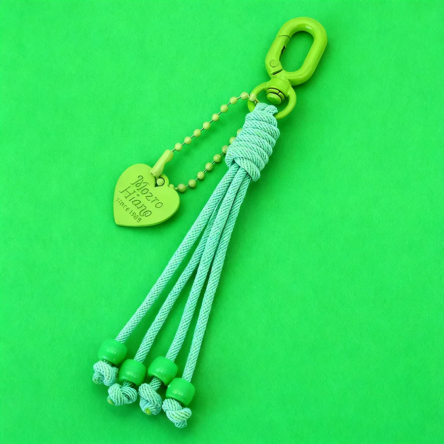 Noter Neuer warmer farbiger Milan-Seil-Schlüsselanhänger der Güteklasse A, 3 mm Schnur, 6 Farben erhältlich, Rucksack-Auto-Charm-Anhänger, Valentinstagsgeschenk – Detail 11